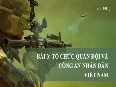 Bài giảng Giáo dục Quốc phòng-An ninh Lớp 12 - Bài 3: Tổ chức quân đội và công an nhân dân Việt Nam