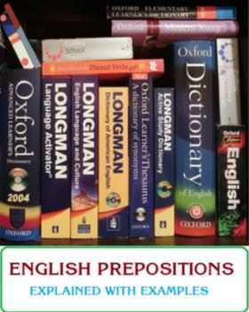 Mastering english prepositions - Examples practice